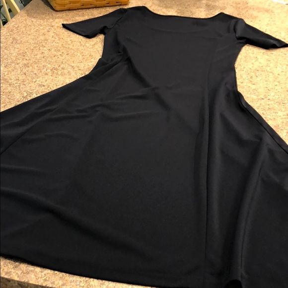 Chaps Short Sleeve Navy Blue Long Dress Size Small - Picture 9 of 10